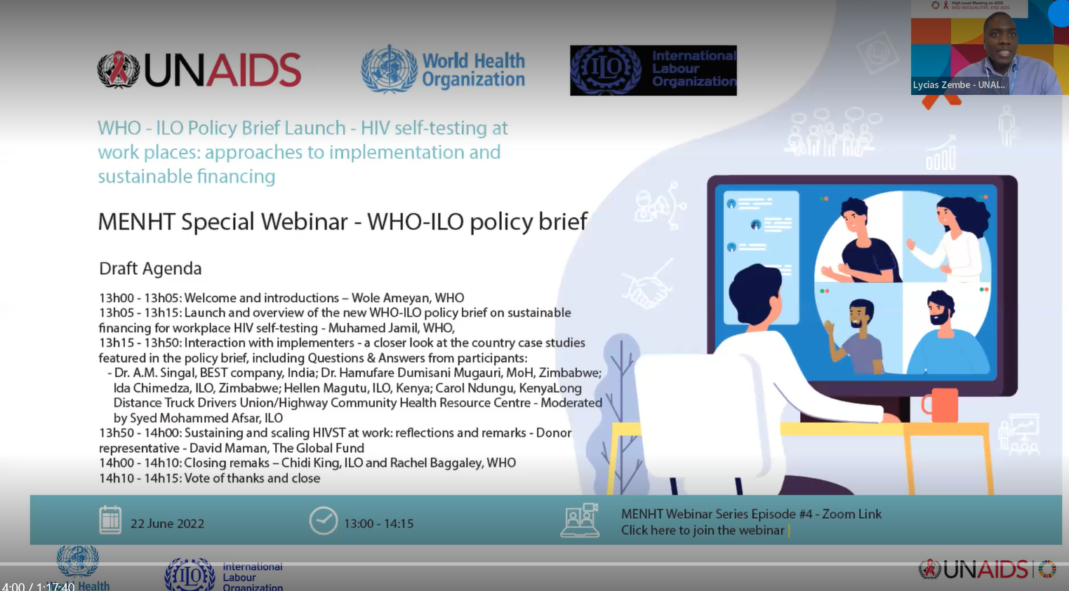 MENHT Special webinar: WHO & ILO policy brief
