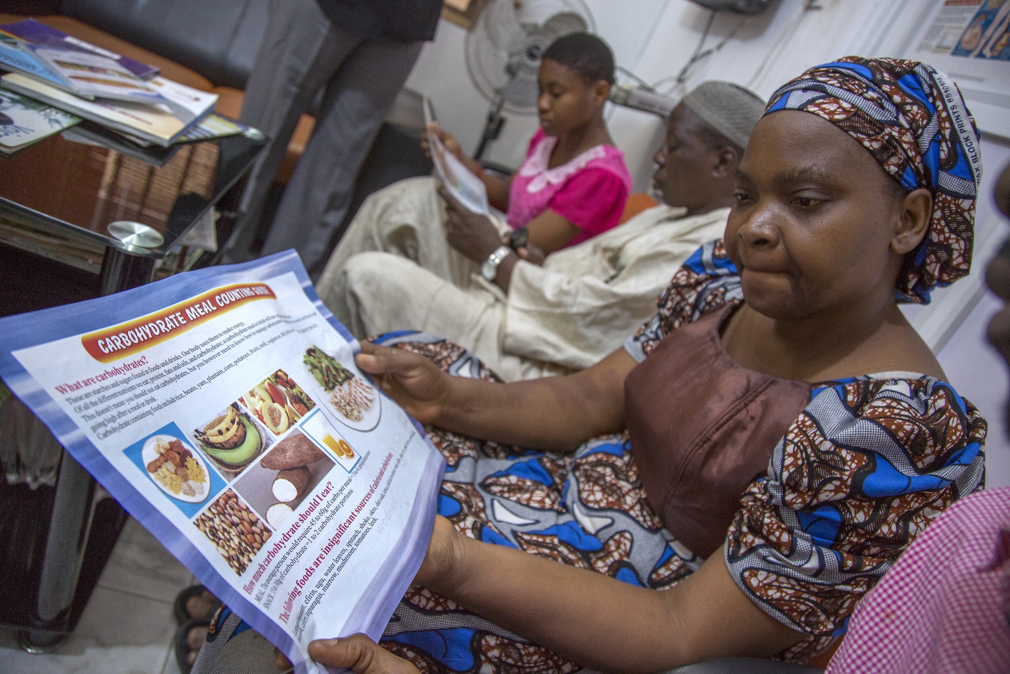 women-inside-medical-center Diabetic patients inside medical center in Lekki, Lagos