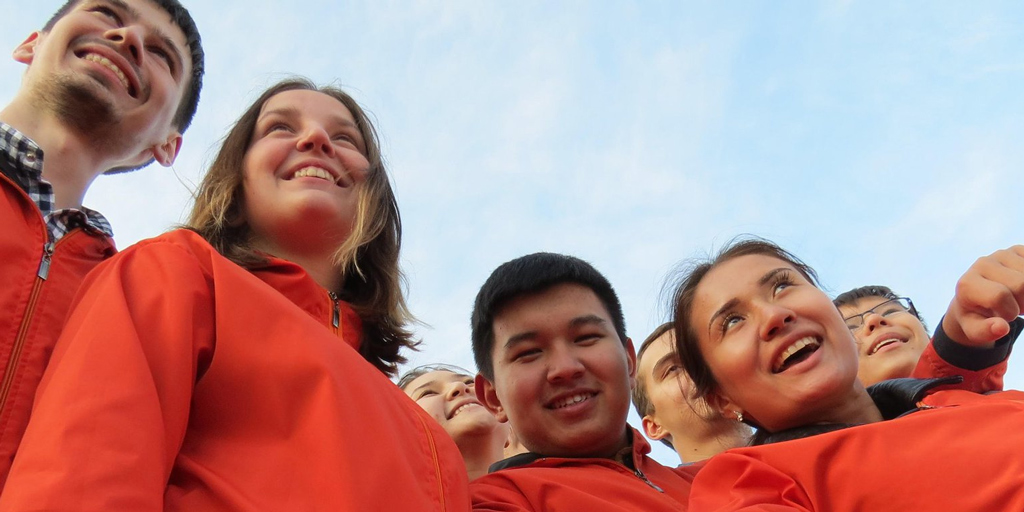 Adolescents-Kazakhstan Happy smiling group of adolescents in Kazakhstan