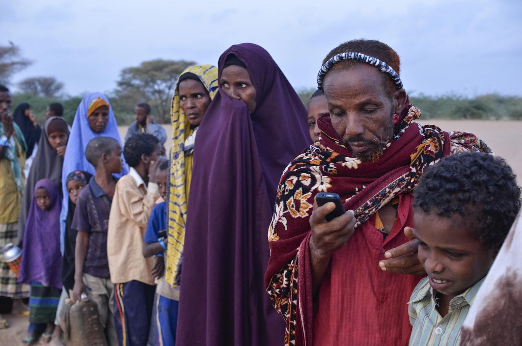 Internews Europe Sahal Gure Mohamed, 62, Texts on his Mobile Phone