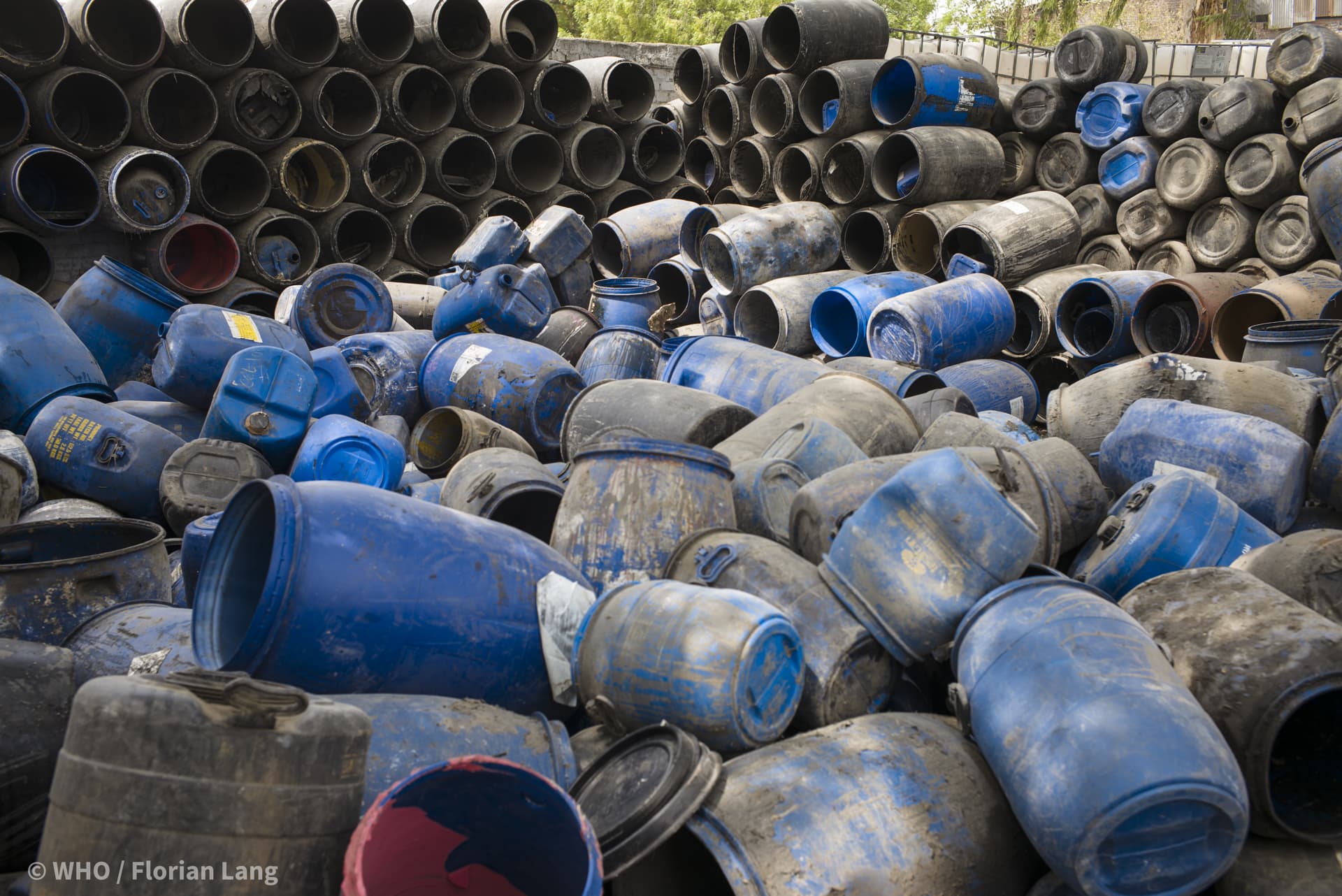 Empty barrels at a dumping site Empty barrels at a dumping site.