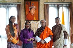 Regional Director Saima Wazed met Minister for Foreign Affairs and External Trade Lyonpo DN Dhungyel.