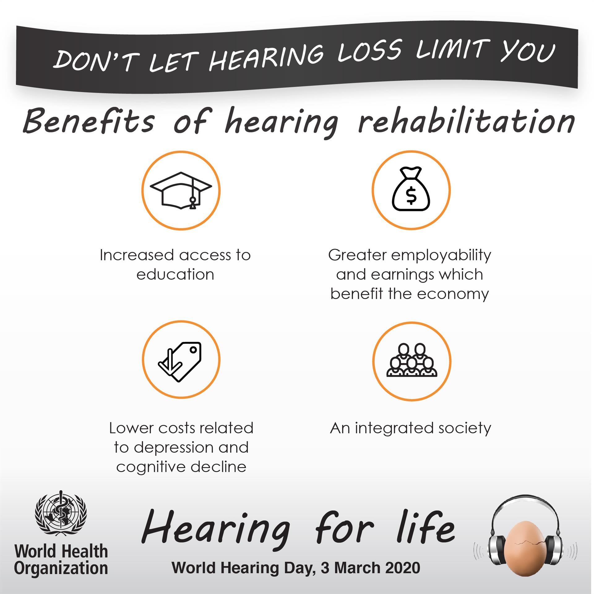 Benefits of hearing rehabilitation World Hearing Day 2020: Benefits of hearing rehabilitation