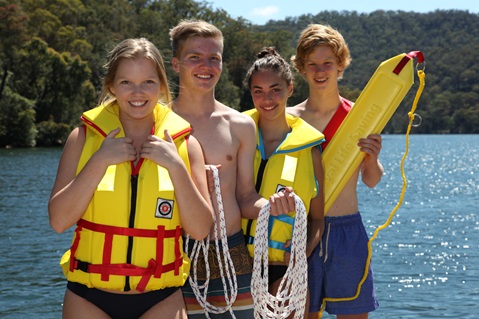 Life jackets_1 Group of adolescents wearing life jackets