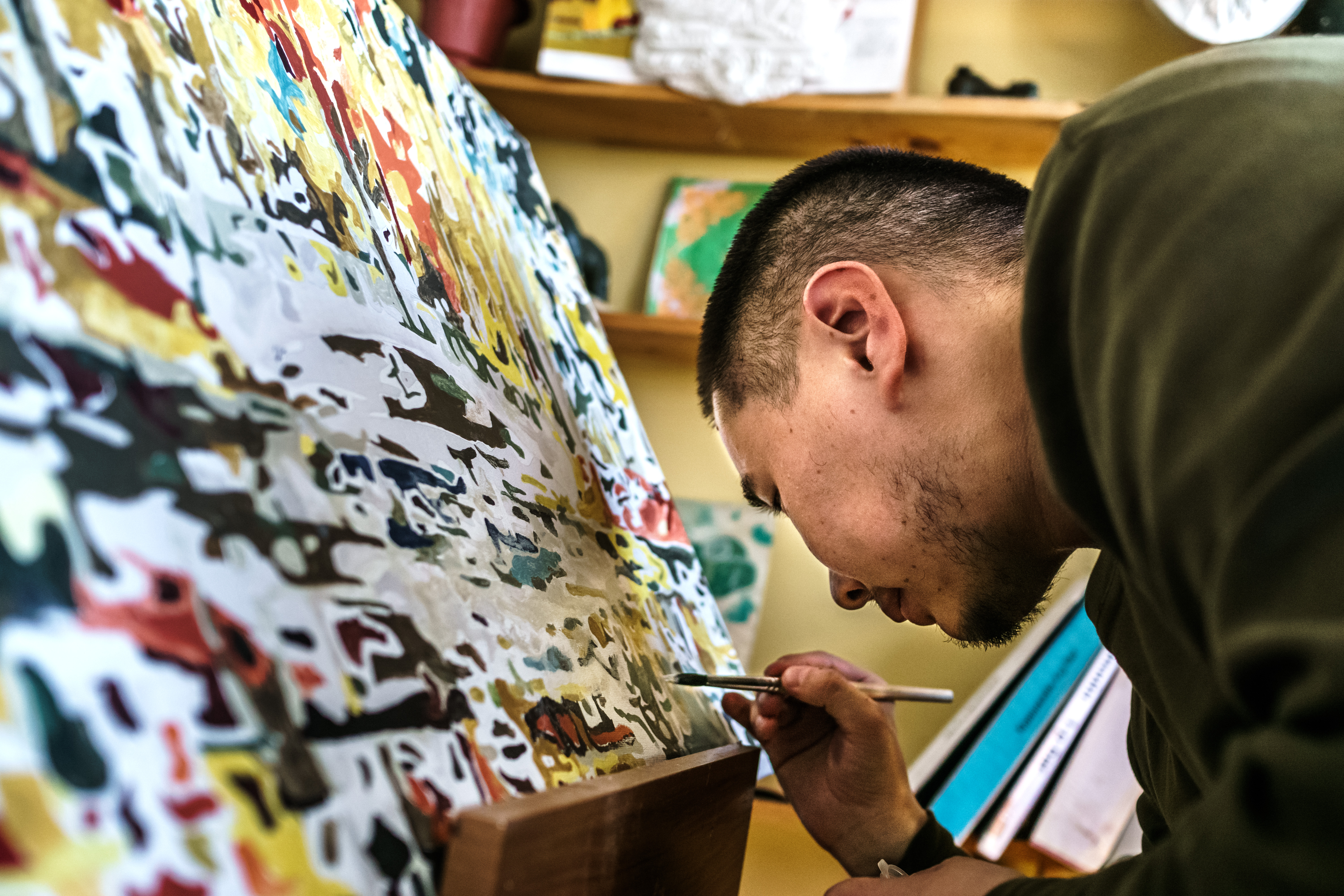 Developing community-based mental health services People with mental disability use art, craft and music in day treatment center at the National Center for Mental Health