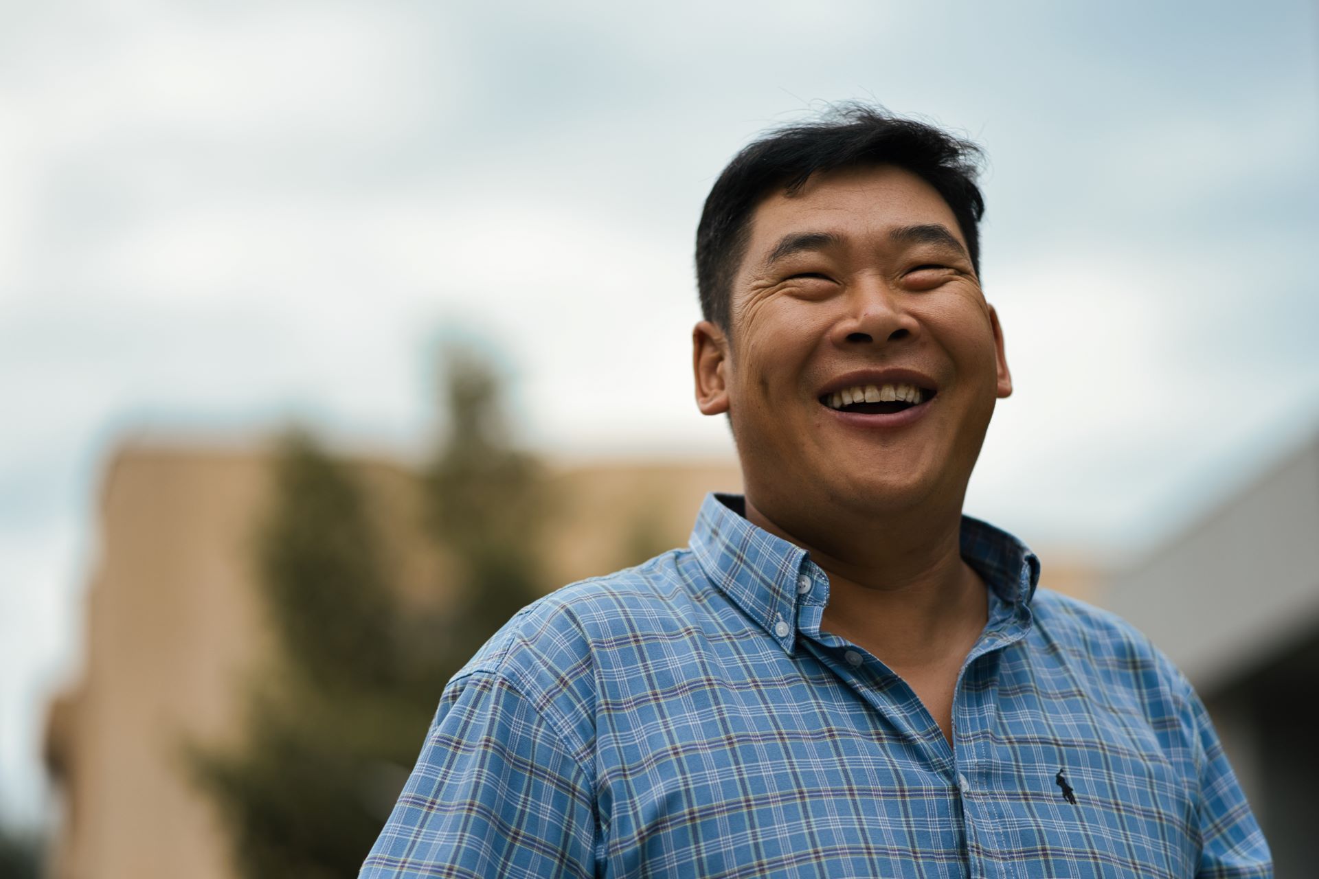 IMG_2879 A doctor smiles outside in Mongolia